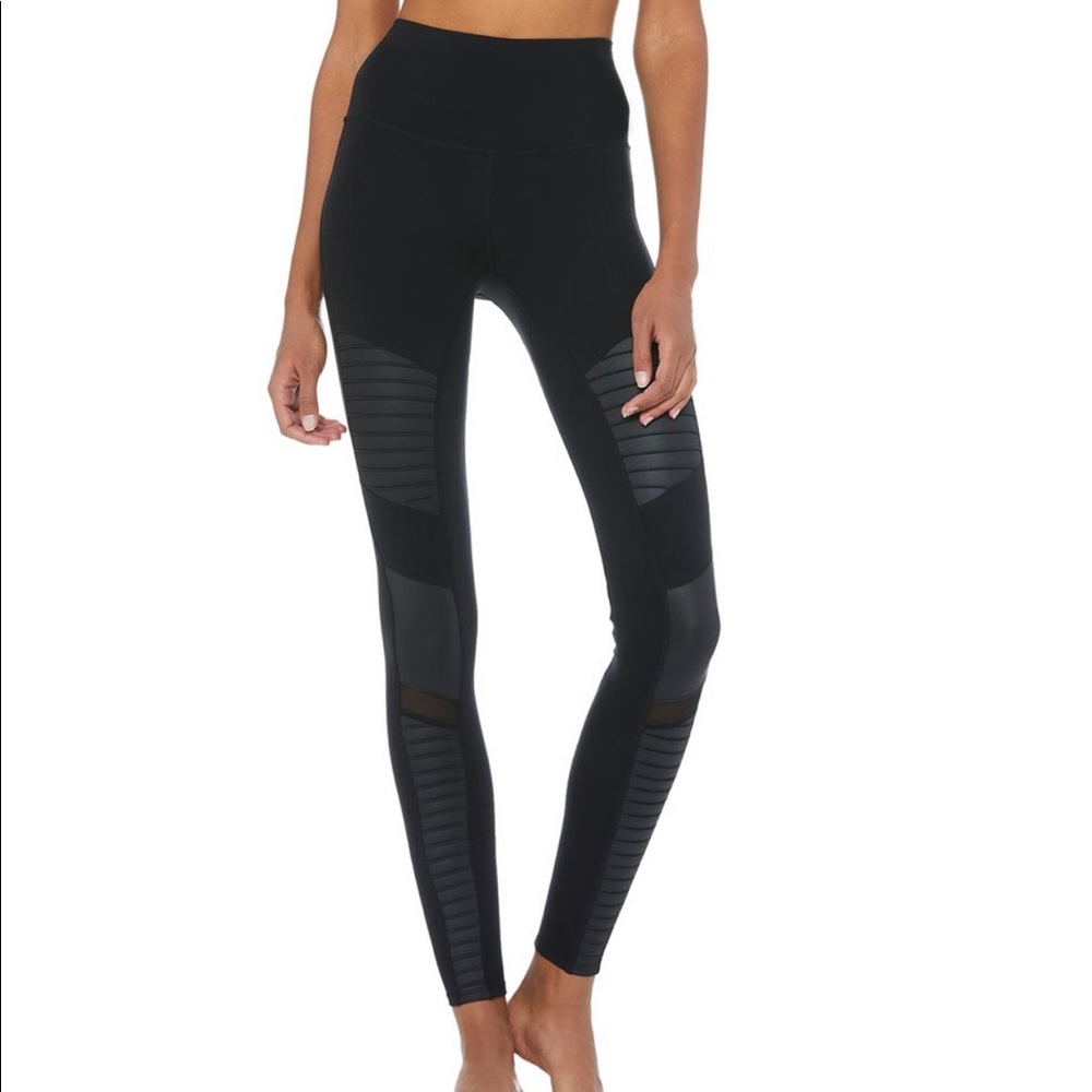 Alo High-waist moto leggings